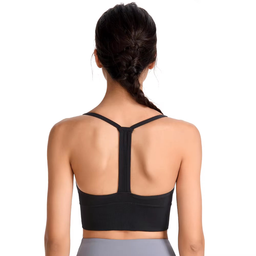 Sports Wear for Women Gym Bra plus Size XXL High Impact Shockproof Wirefree Racerback Running Yoga Workout Top for Fitness