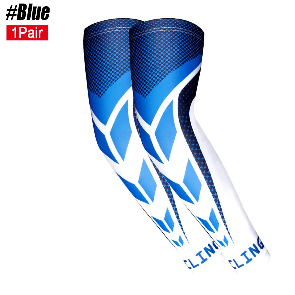 1Pair Sports Cycling Arm Sleeves Anti-Uv Sun Protection Upfarm Compression Cover for Running Basketball Football Fishing