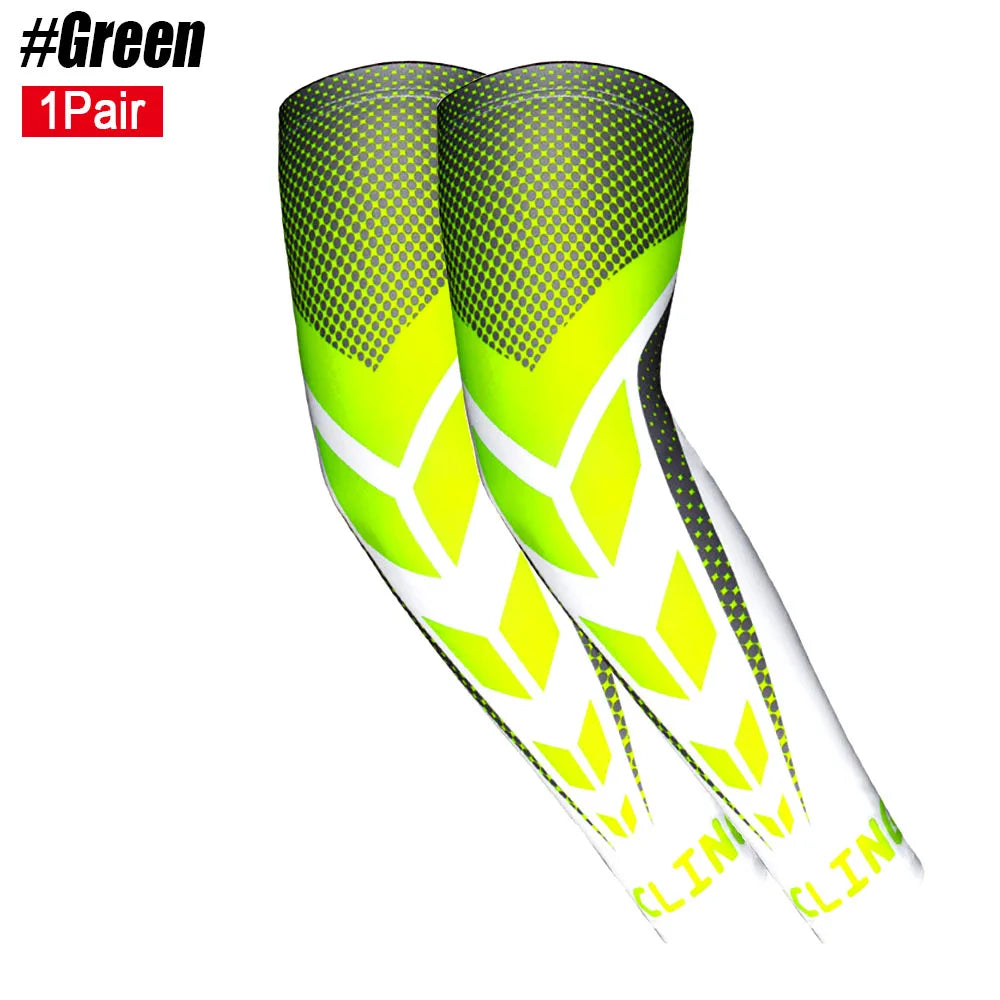 1Pair Sports Cycling Arm Sleeves Anti-Uv Sun Protection Upfarm Compression Cover for Running Basketball Football Fishing