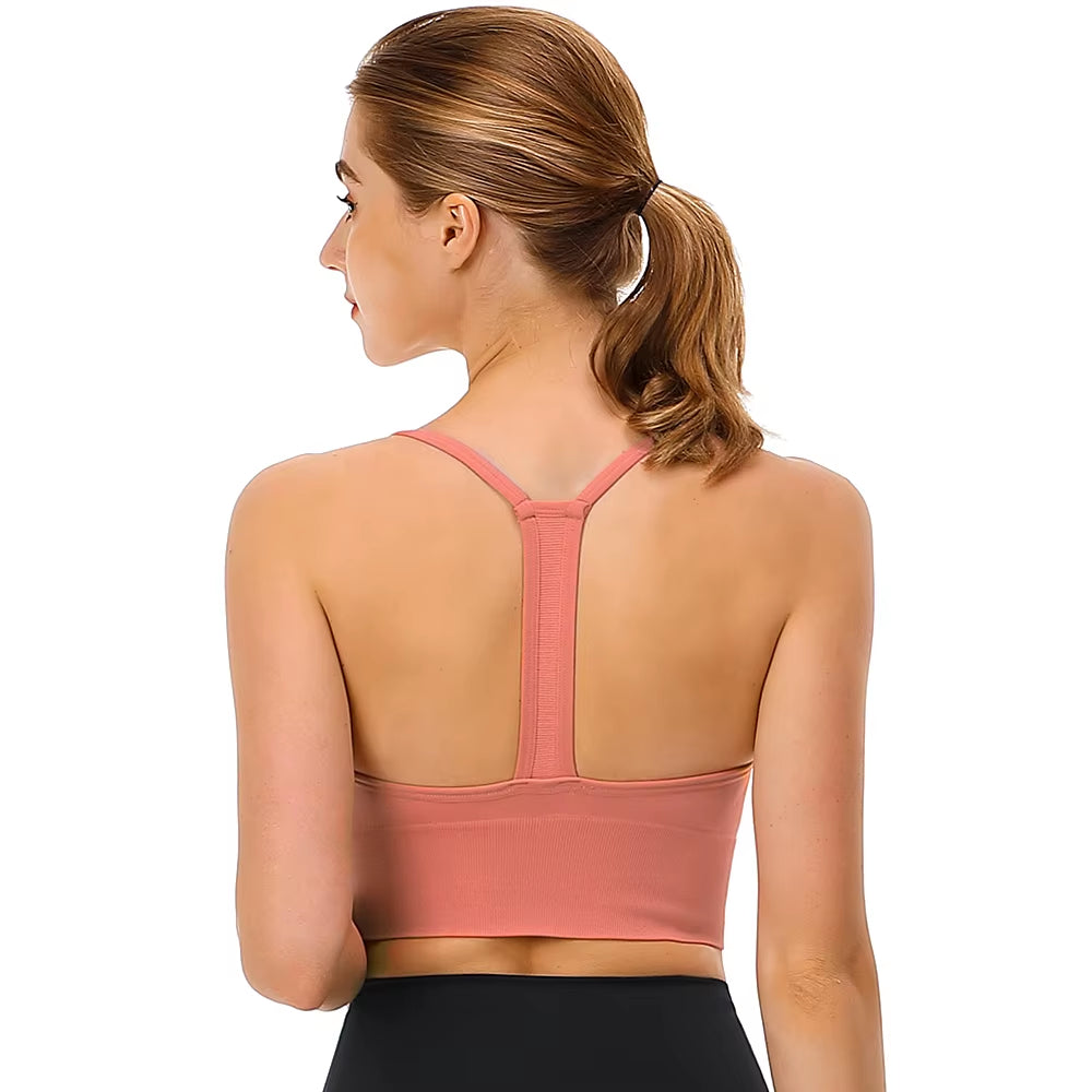 Sports Wear for Women Gym Bra plus Size XXL High Impact Shockproof Wirefree Racerback Running Yoga Workout Top for Fitness