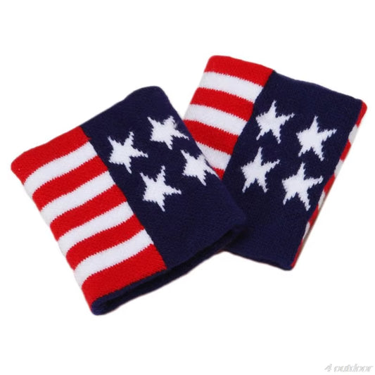 2Pcs/Pair Adult Kids Running Sports Wristband Sweatband Hip-Hop Letters Colored Striped Support Brace Wraps Guards F20 21