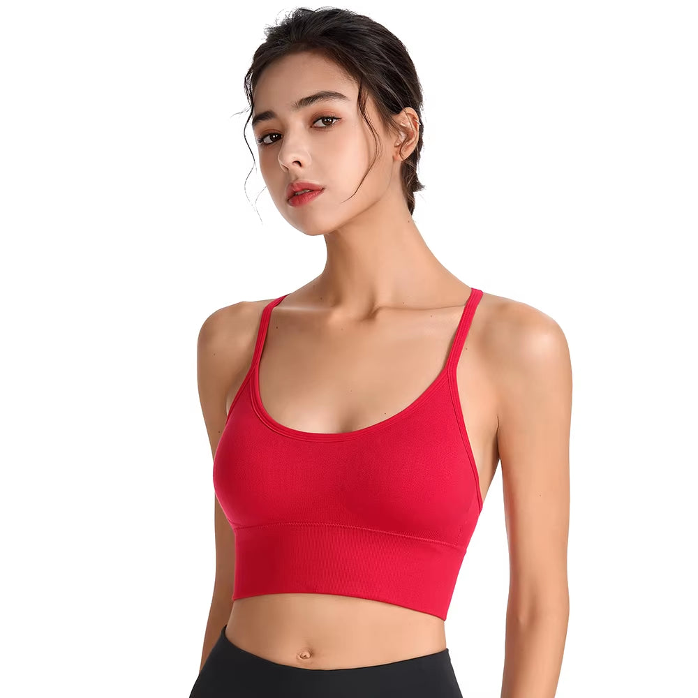 Sports Wear for Women Gym Bra plus Size XXL High Impact Shockproof Wirefree Racerback Running Yoga Workout Top for Fitness