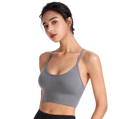 Sports Wear for Women Gym Bra plus Size XXL High Impact Shockproof Wirefree Racerback Running Yoga Workout Top for Fitness
