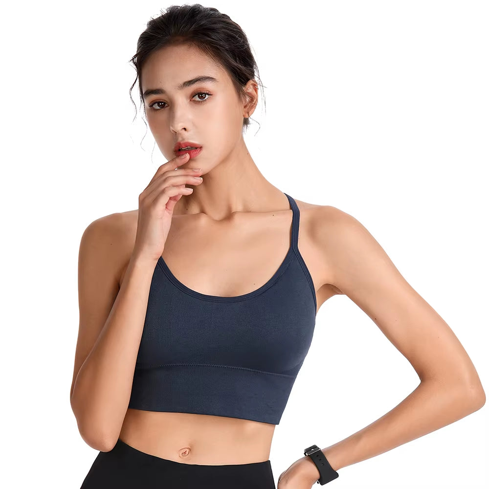 Sports Wear for Women Gym Bra plus Size XXL High Impact Shockproof Wirefree Racerback Running Yoga Workout Top for Fitness