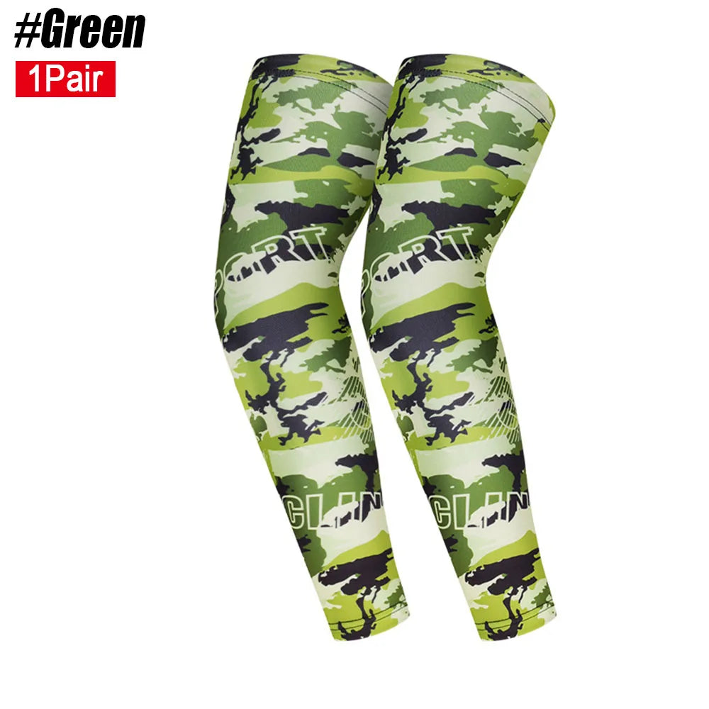 1Pair Sports Cycling Arm Sleeves Anti-Uv Sun Protection Upfarm Compression Cover for Running Basketball Football Fishing