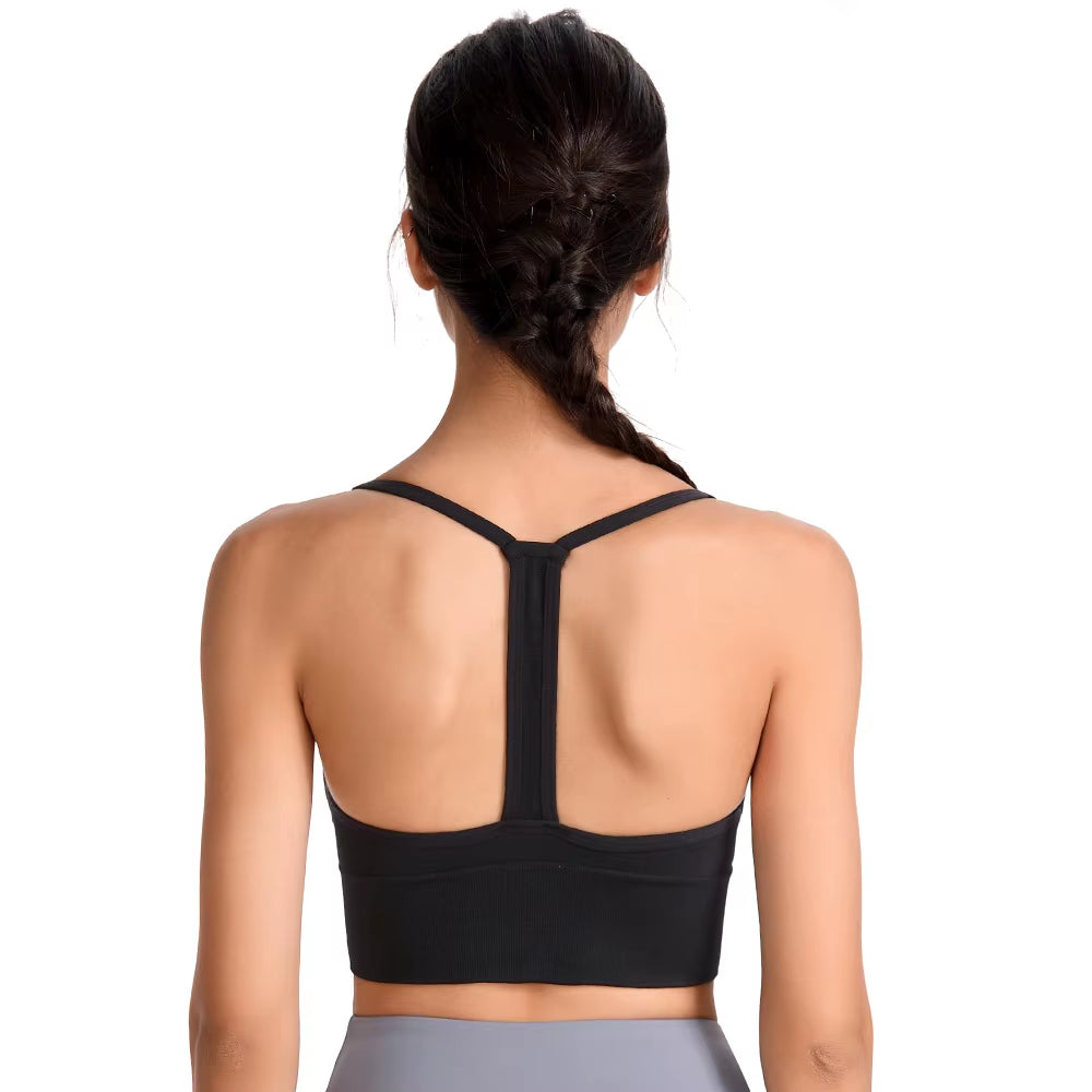 Sports Wear for Women Gym Bra plus Size XXL High Impact Shockproof Wirefree Racerback Running Yoga Workout Top for Fitness