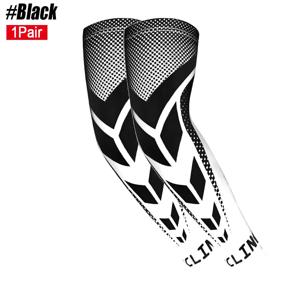 1Pair Sports Cycling Arm Sleeves Anti-Uv Sun Protection Upfarm Compression Cover for Running Basketball Football Fishing