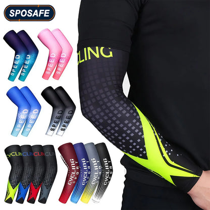 1Pair Sports Cycling Arm Sleeves Anti-Uv Sun Protection Upfarm Compression Cover for Running Basketball Football Fishing